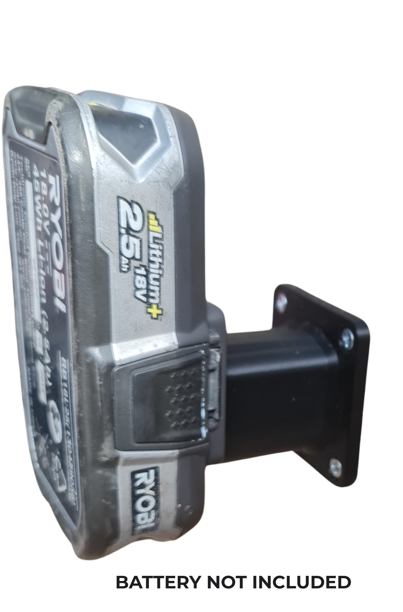 Battery Mounts Compatible with Ryobi One+ 18V – 4 Pack Cordless Battery Holders – Wall-Mounted Organisers for Ryobi ONE Plus 18V Batteries – Heavy-Duty PETG – Made in Australia