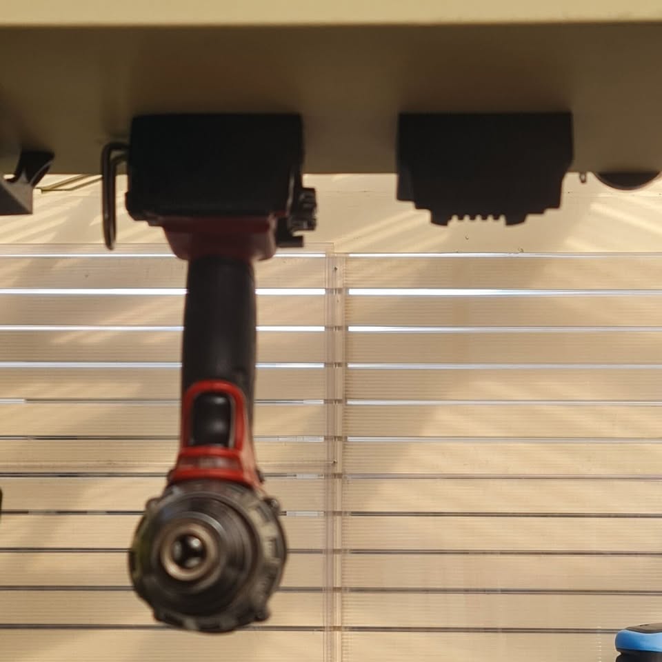 Milwaukee M18 Tool Mount for Garage Storage- Gift for the Handyman- Black Single