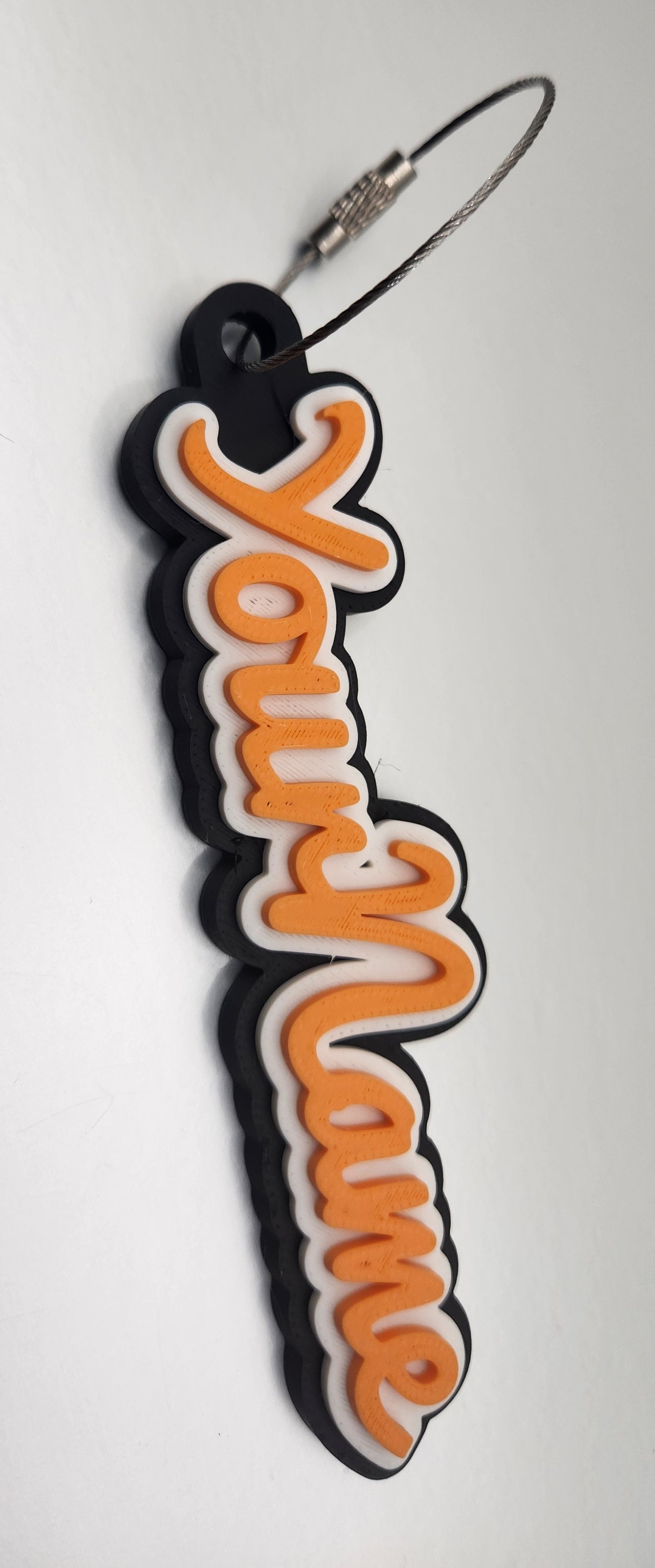 Customisable keychain custom keyring for gift custom keyring layered name gift 3d printed keychain custom keychain