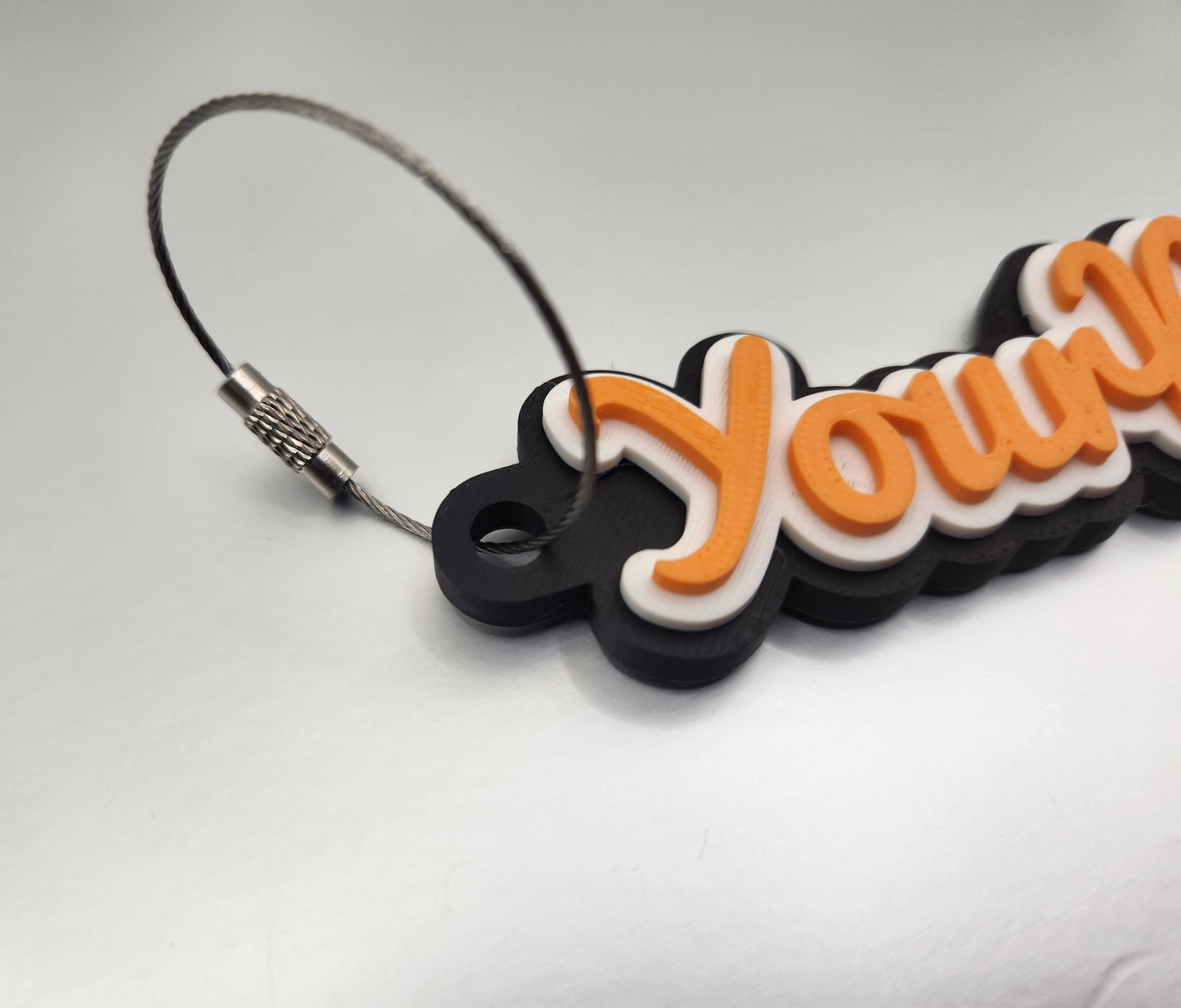Customisable keychain custom keyring for gift custom keyring layered name gift 3d printed keychain custom keychain